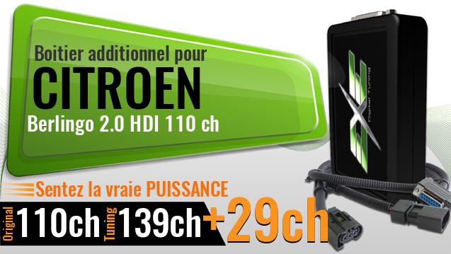 Boitier additionnel Citroen Berlingo 2.0 HDI 110 ch