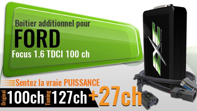 Boitier additionnel Ford Focus 1.6 TDCI 100 ch