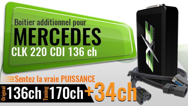 Boitier additionnel Mercedes CLK 220 CDI 136 ch