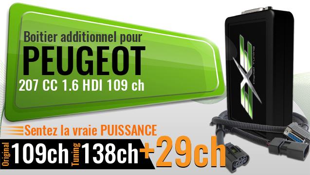 Boitier additionnel Peugeot 207 CC 1.6 HDI 109 ch