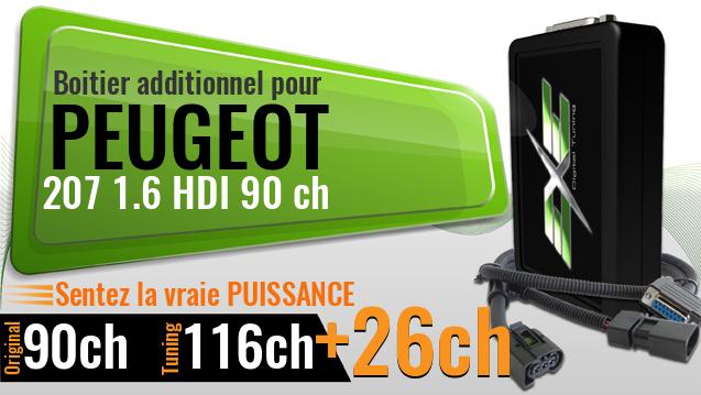 Boitier additionnel Peugeot 207 1.6 HDI 90 ch